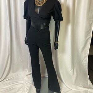Elegant Black Women's 2 piece pant suit